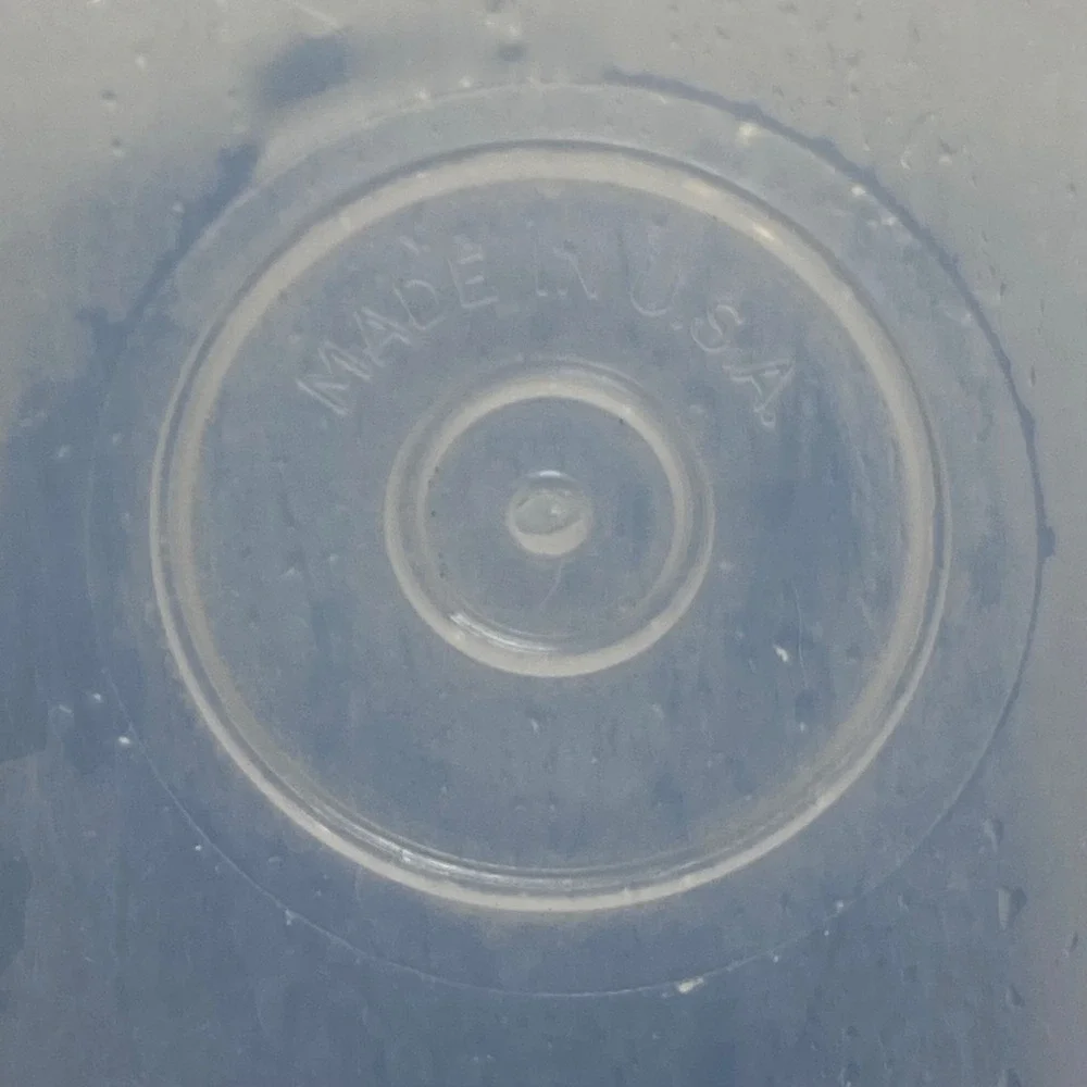 Vintage Tupperware Cereal Keeper Blue Lid Pour Spout Clear USA